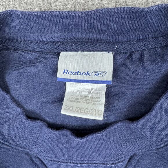 Vintage Reebok‎ Denver Broncos Sweatshirt Men's 2XL Blue Embroidered Logo NFL - Picture 3 of 7